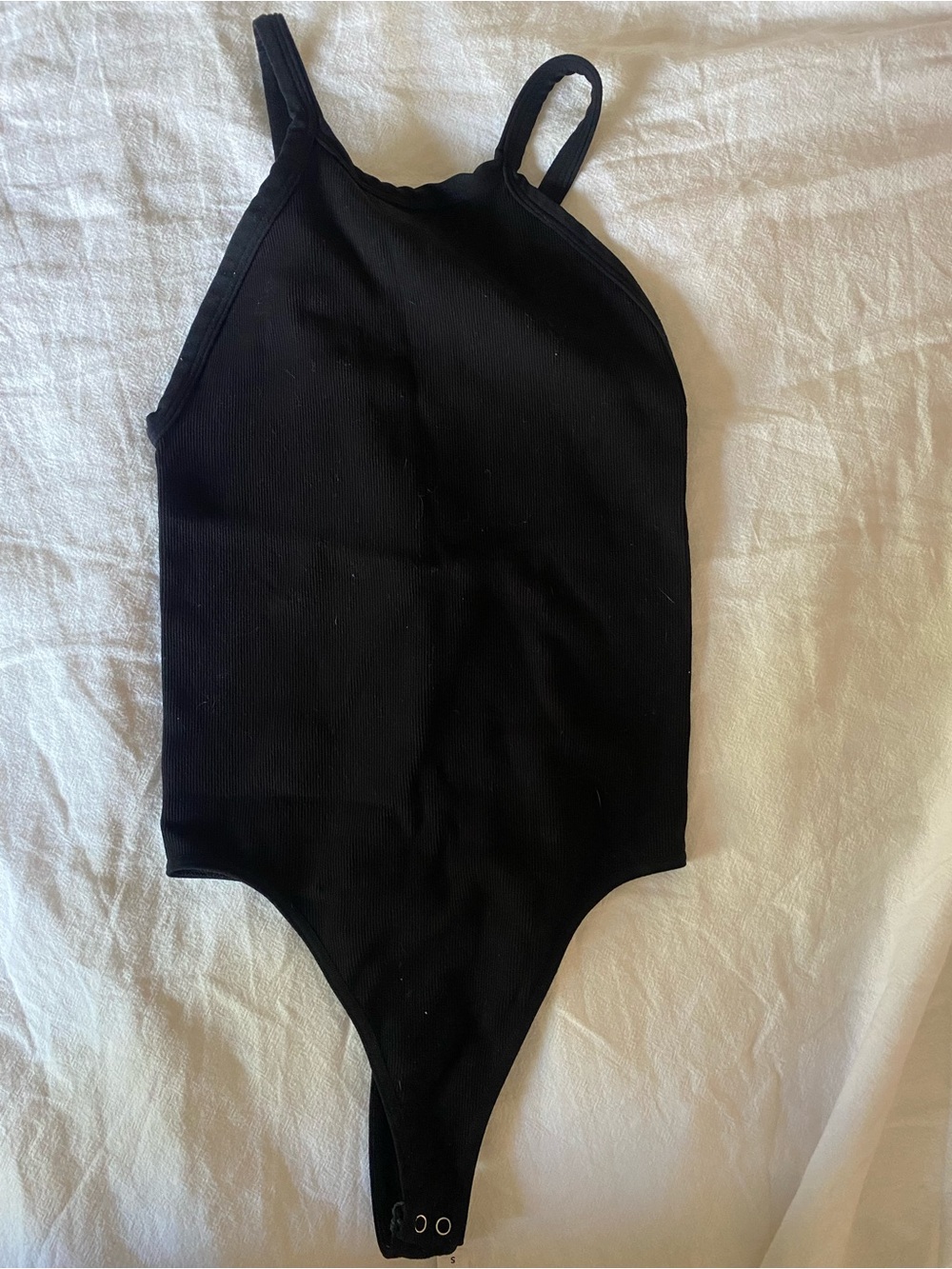 Free People high neck Black Ribbed Bodysuit